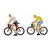 Ciclistas 1:87 Miniaturas Bicicleta - Esc 1/87 Ho