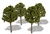 4 arvores de 11cm , escala ideal para 1:25 a 1:87