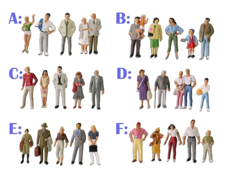 5 Figuras escala 1:43 pintadas