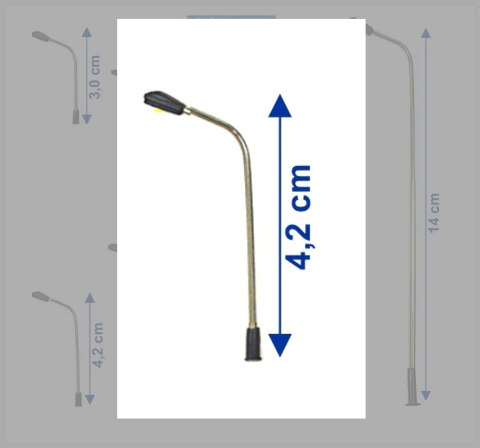 Poste Altura 4 cm Iluminação Pública - 1:250 / 1:200