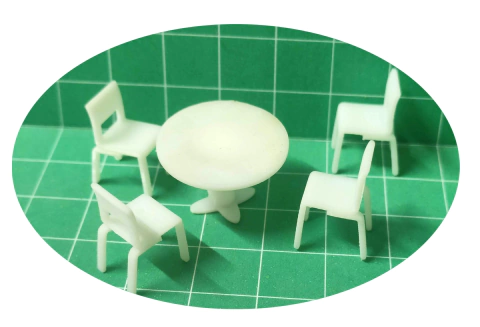 Mesa c/ 4 cadeiras - redonda