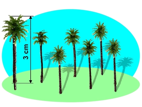 20 Palmeiras H=3,0cm Escala de 1:100 a 1:500 Maquete Arquitetura