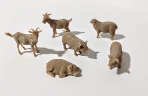 cabras, porcos e ovelha 1:87 - comprar online