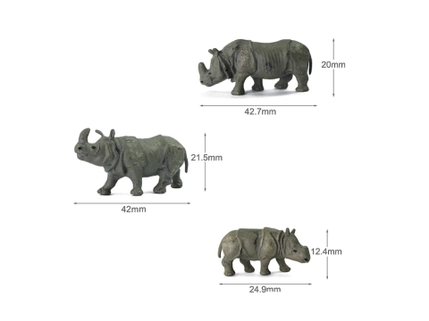 Mini Animais 1:87 Safari Zoológico para maquetes, dioramas e terrários - City3d