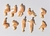 10 Figuras 1:87 sentadas - City3d