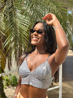 Top glam prata - comprar online