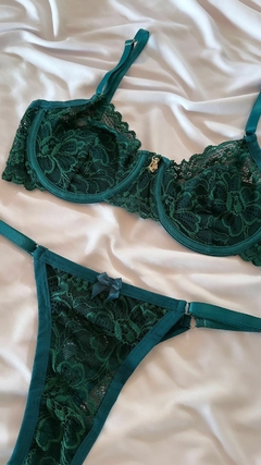Conjunto Amanda Verde Petróleo - Menta Intimates