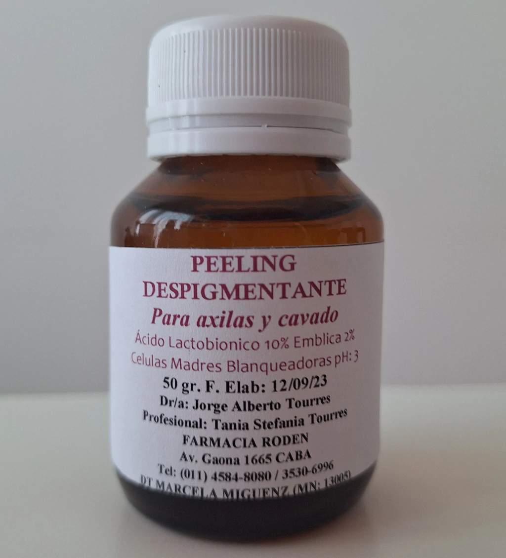 Peeling despigmentante axilas y cavado x 50 ml