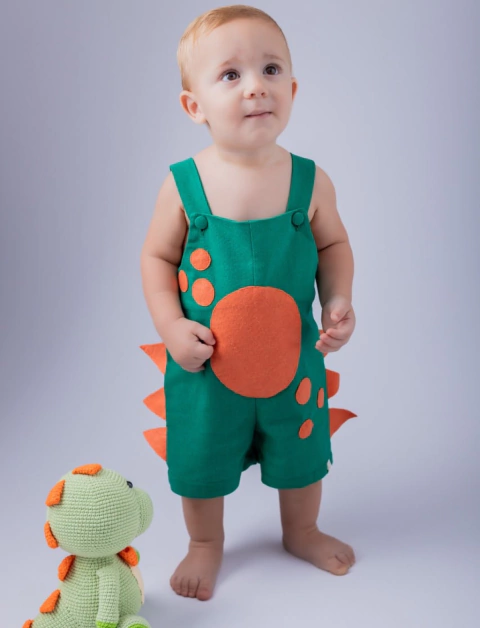 Macacão Fantasia Dino Menino Menina