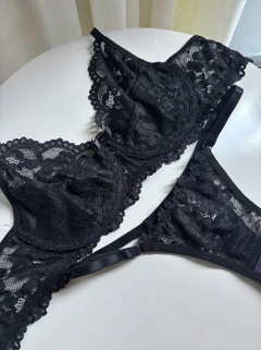 Conjunto Renda Preto G na internet