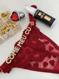 Fio Personalizável Tule Coração Vermelha - comprar online