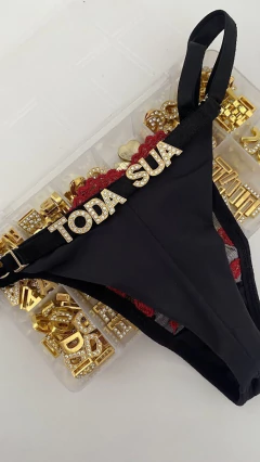 Fio duplo Personalizável Tule Coração Preta c/ Vermelho na internet