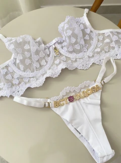 Conjunto Love P - Branco PERSONALIZÁVEL
