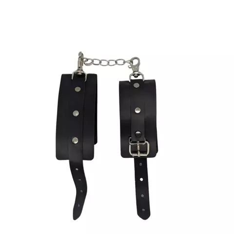 Esposas gruesas con mosqueton y cadena de 10 cm