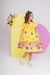 Vestido Olivia Arco-íris Amarelo - Mundo Oli