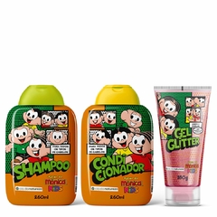 Turma da Monica Kids Kit Shampoo Condicionador e Gel Glitter