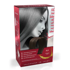 Elisafer Coloração em Creme 7.7 Chocolate Claro 155g