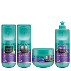 Naturiquè Cachos què Encantam Kit Shampoo Condicionador Máscara e Creme de Pentear