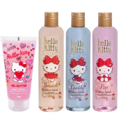 Hello Kitty Kit Trio Colônias 210ml + Gel Glitter 180g