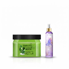 Kit Esfoliante Duosens Green Tea e Deo Colônia Body Splash Lavanda Dreams