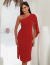 Vestido Midi Festa Malha Crepe Amy