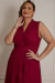 Vestido Midi Festa Crepe Aline