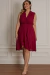 Vestido Midi Festa Crepe Aline