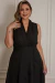 Vestido Midi Festa Crepe Aline
