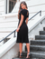 Vestido Midi Festa Crepe Luna - comprar online