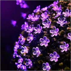 Guirnalda solar led flor de cerezo