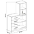 Cômoda Aurora 4 gavetas e 1 porta Genialflex - comprar online