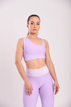 Top Ombro Único Love Candy Lilás