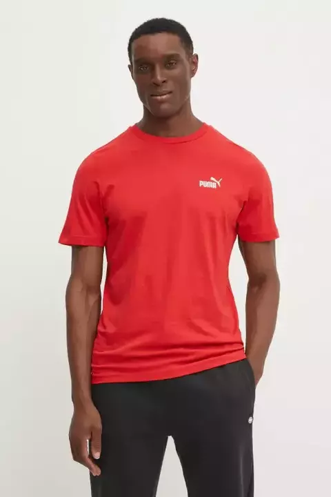 Camiseta Puma Ess Small Logo Vermelha