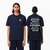 Camiseta de algodão com efeito piqué com slogan nas costas TH2285 23 166 - loja online
