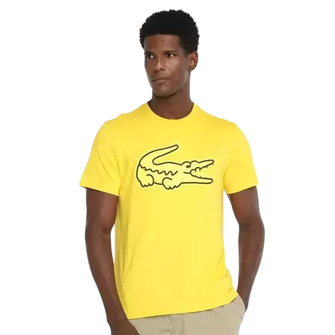 Camiseta Lacoste Polaroid logo Estampado - Amarela - comprar online