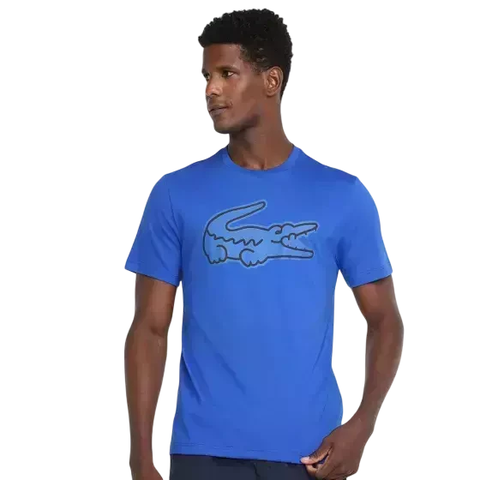 Camiseta Lacoste Polaroid Logo Estampado - Azul - comprar online