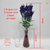 Arranjo lavanda buquê (planta artificial) + vaso vidro solitário