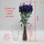 Arranjo lavanda buquê (planta artificial) + vaso vidro solitário - Estufa Urbana
