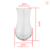 Vaso vidro petúnia rigado 21cm x 13cm - Estufa Urbana