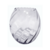 Vaso vidro oval barrica rigado 15cm x 14cm