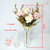 Arranjo Buquê Mini Rosa (planta artificial) + Vaso vidro solitário pequeno