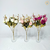 Arranjo Buquê Mini Rosa (planta artificial) + Vaso vidro solitário pequeno