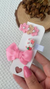 Trioclips coelhinho laço
