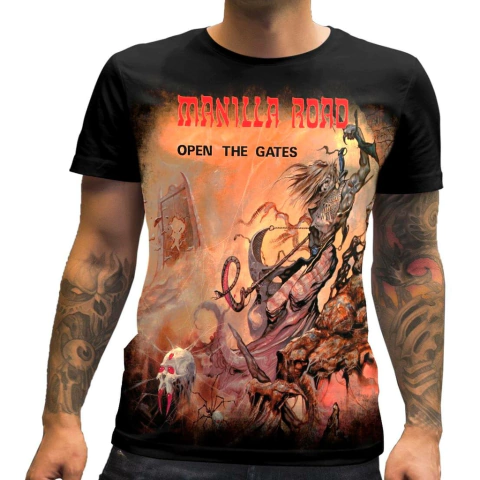 Camiseta Manilla Road Open the Gates