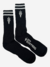 MEIA CANO ALTA LISTRADA BLACK - comprar online