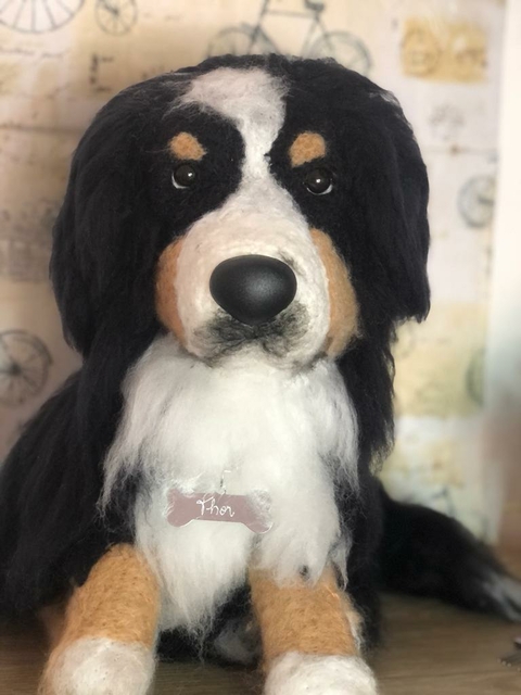 Bernese de amigurumi