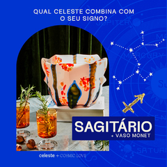 Sagitário - Vaso em Vidro Colorido Monet - comprar online