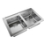 Pileta Acero Inoxidable Cocina Doble Q84A 83,8x56x18 L304 Johnson Aceros