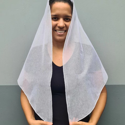 TULE PARA VÉU CCB OVERLOCADO - UNIDADE