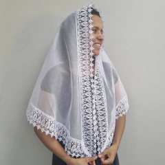 VÉU CCB BIANCA COM APLICAÇÃO - Véus da Fer | A loja certa para comprar seu véu CCB.